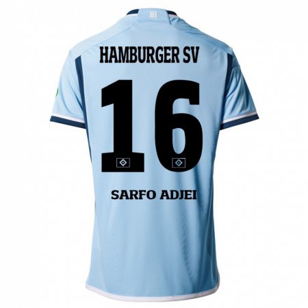 Kandiny Kinder Maximilian Sarfo-Adjei #16 Blau Auswärtstrikot Trikot 2023/24 T-Shirt