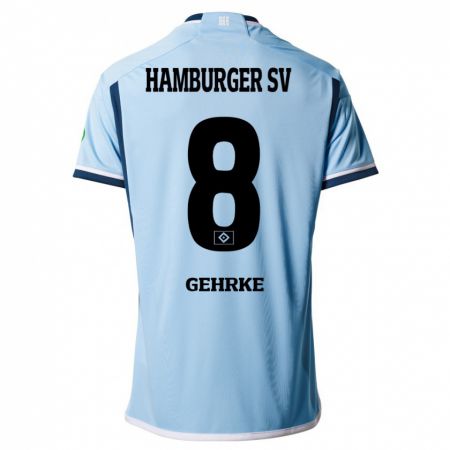 Kandiny Kinder Stefan Gehrke #8 Blau Auswärtstrikot Trikot 2023/24 T-Shirt