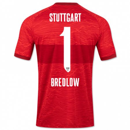 Kandiny Kinder Fabian Bredlow #1 Rot Auswärtstrikot Trikot 2023/24 T-Shirt