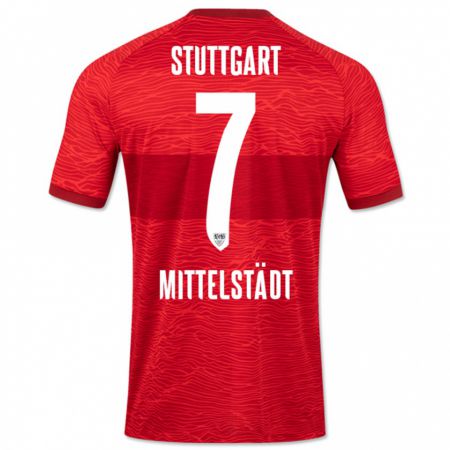 Kandiny Kinder Maximilian Mittelstädt #7 Rot Auswärtstrikot Trikot 2023/24 T-Shirt