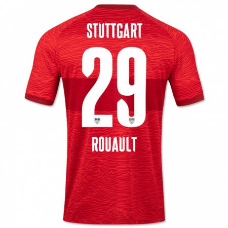 Kandiny Kinder Anthony Rouault #29 Rot Auswärtstrikot Trikot 2023/24 T-Shirt