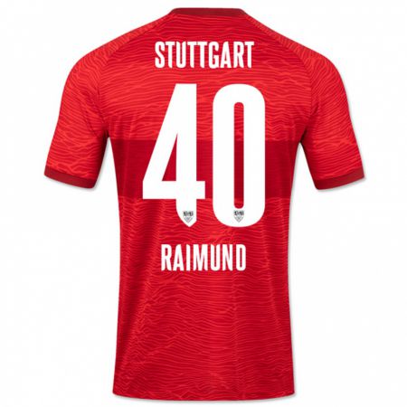 Kandiny Kinder Luca Raimund #40 Rot Auswärtstrikot Trikot 2023/24 T-Shirt