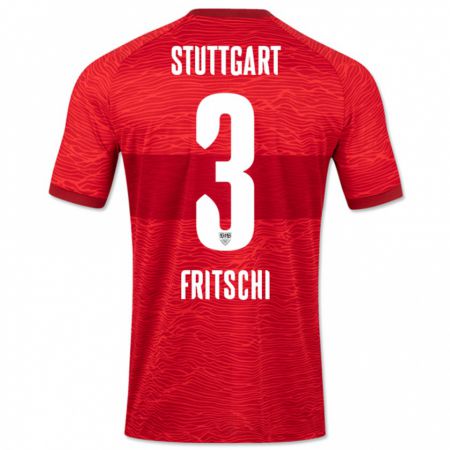 Kandiny Kinder Paulo Fritschi #3 Rot Auswärtstrikot Trikot 2023/24 T-Shirt