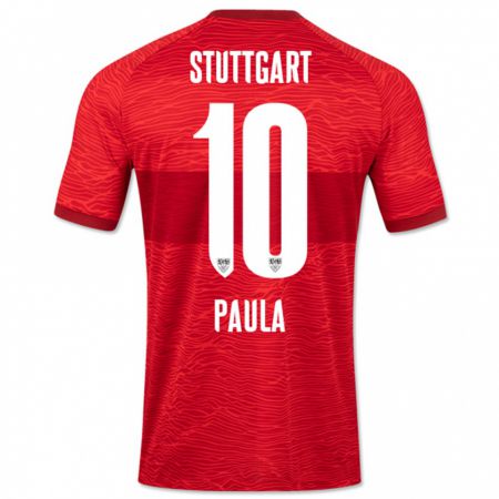 Kandiny Kinder Raul Paula #10 Rot Auswärtstrikot Trikot 2023/24 T-Shirt