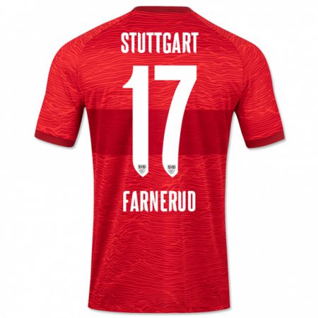 Kandiny Kinder Colin Farnerud #17 Rot Auswärtstrikot Trikot 2023/24 T-Shirt