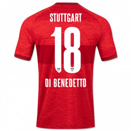 Kandiny Kinder Samuele Di Benedetto #18 Rot Auswärtstrikot Trikot 2023/24 T-Shirt