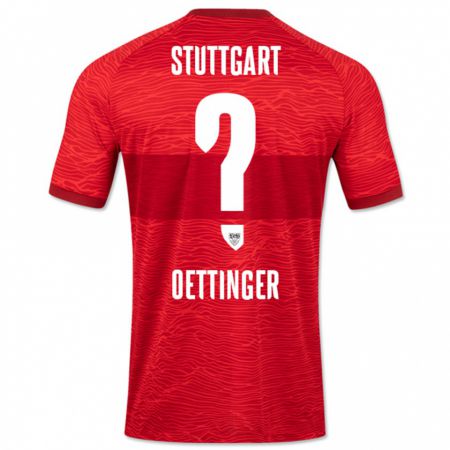 Kandiny Kinder Jannik Oettinger #0 Rot Auswärtstrikot Trikot 2023/24 T-Shirt