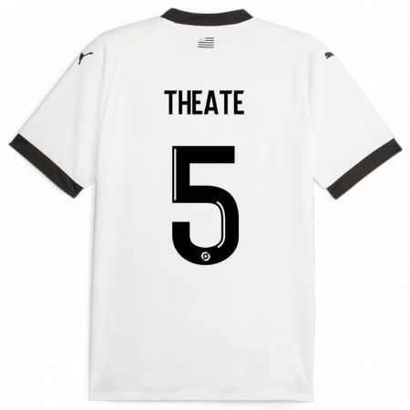 Kandiny Kinder Arthur Theate #5 Weiß Auswärtstrikot Trikot 2023/24 T-Shirt