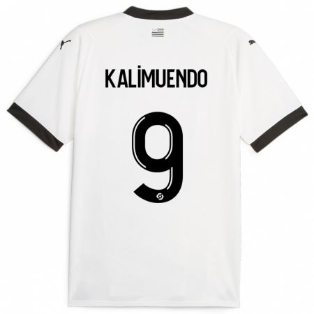 Kandiny Kinder Arnaud Kalimuendo #9 Weiß Auswärtstrikot Trikot 2023/24 T-Shirt