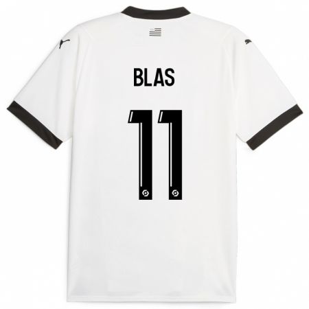 Kandiny Kinder Ludovic Blas #11 Weiß Auswärtstrikot Trikot 2023/24 T-Shirt