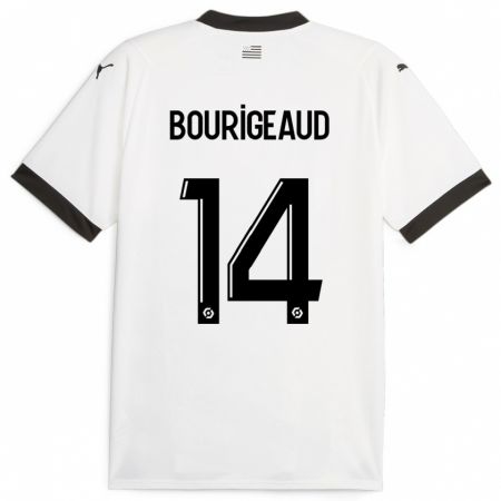 Kandiny Kinder Benjamin Bourigeaud #14 Weiß Auswärtstrikot Trikot 2023/24 T-Shirt