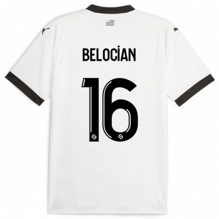 Kandiny Kinder Jeanuël Belocian #16 Weiß Auswärtstrikot Trikot 2023/24 T-Shirt