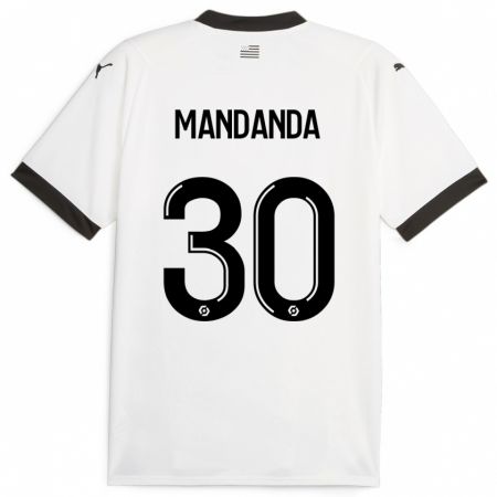 Kandiny Kinder Steve Mandanda #30 Weiß Auswärtstrikot Trikot 2023/24 T-Shirt