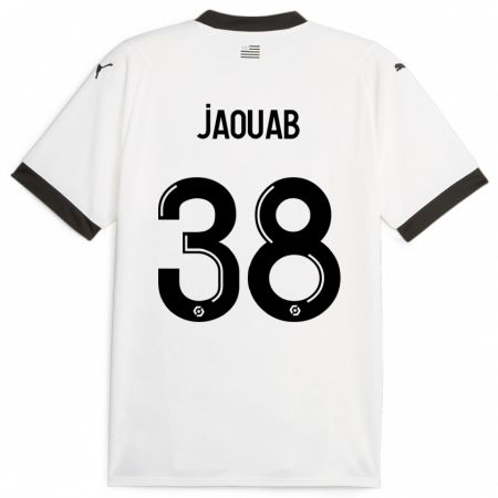 Kandiny Kinder Mohamed Jaouab #38 Weiß Auswärtstrikot Trikot 2023/24 T-Shirt