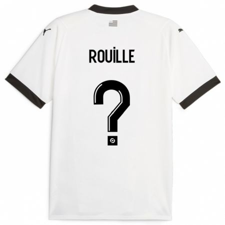 Kandiny Kinder Léo Rouillé #0 Weiß Auswärtstrikot Trikot 2023/24 T-Shirt