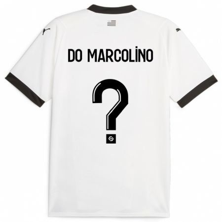 Kandiny Kinder Arsène Do Marcolino #0 Weiß Auswärtstrikot Trikot 2023/24 T-Shirt