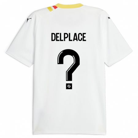 Kandiny Kinder Adam Delplace #0 Schwarz Auswärtstrikot Trikot 2023/24 T-Shirt