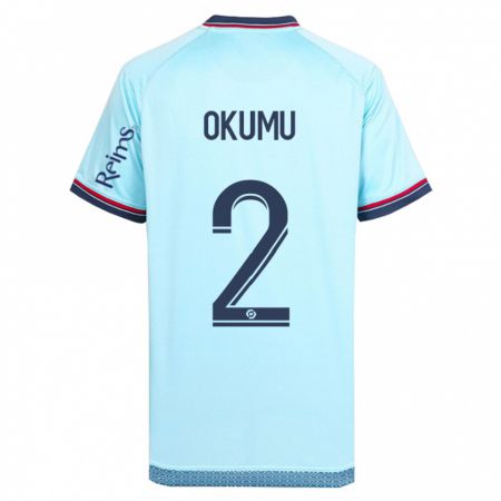 Kandiny Kinder Joseph Okumu #2 Himmelblau Auswärtstrikot Trikot 2023/24 T-Shirt