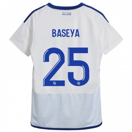 Kandiny Kinder Steven Baseya #25 Weiß Auswärtstrikot Trikot 2023/24 T-Shirt