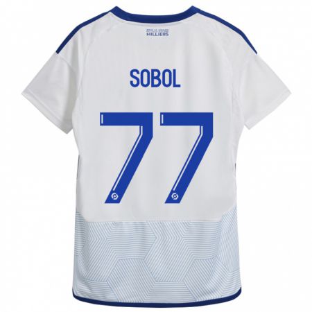 Kandiny Kinder Eduard Sobol #77 Weiß Auswärtstrikot Trikot 2023/24 T-Shirt