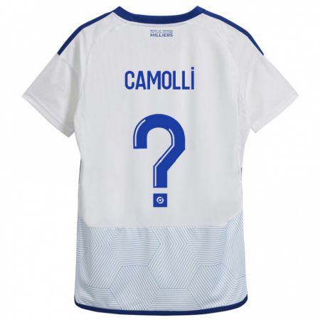 Kandiny Kinder Benjamin Camolli #0 Weiß Auswärtstrikot Trikot 2023/24 T-Shirt