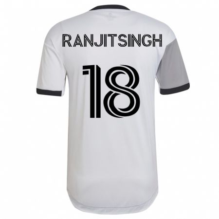 Kandiny Kinder Greg Ranjitsingh #18 Weiß Auswärtstrikot Trikot 2023/24 T-Shirt