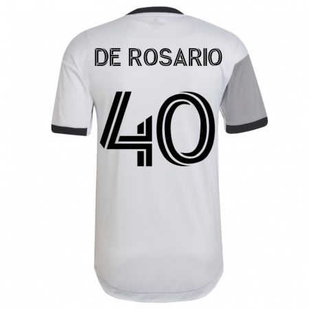 Kandiny Kinder Adisa De Rosario #40 Weiß Auswärtstrikot Trikot 2023/24 T-Shirt