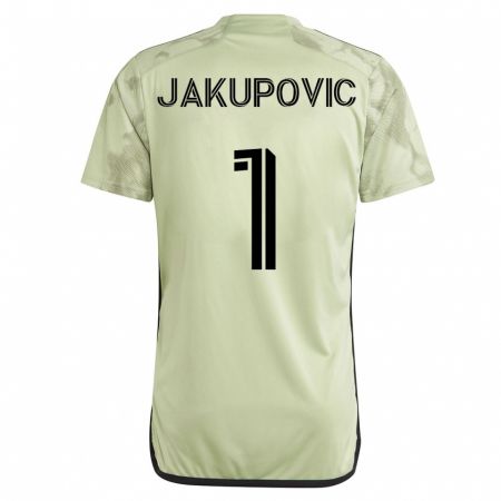 Kandiny Kinder Eldin Jakupović #1 Grün Auswärtstrikot Trikot 2023/24 T-Shirt