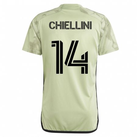 Kandiny Kinder Giorgio Chiellini #14 Grün Auswärtstrikot Trikot 2023/24 T-Shirt