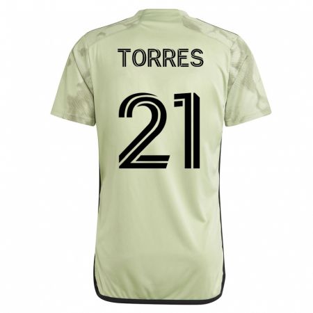 Kandiny Kinder Christian Torres #21 Grün Auswärtstrikot Trikot 2023/24 T-Shirt
