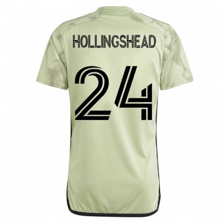 Kandiny Kinder Ryan Hollingshead #24 Grün Auswärtstrikot Trikot 2023/24 T-Shirt
