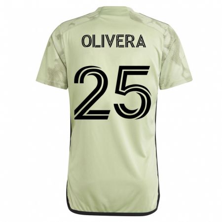 Kandiny Kinder Cristian Olivera #25 Grün Auswärtstrikot Trikot 2023/24 T-Shirt
