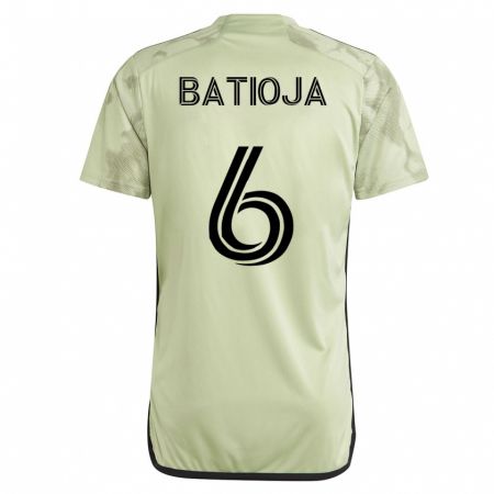 Kandiny Kinder Jeremy Batioja #6 Grün Auswärtstrikot Trikot 2023/24 T-Shirt