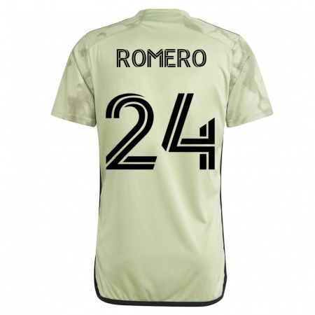 Kandiny Kinder Javen Romero #24 Grün Auswärtstrikot Trikot 2023/24 T-Shirt