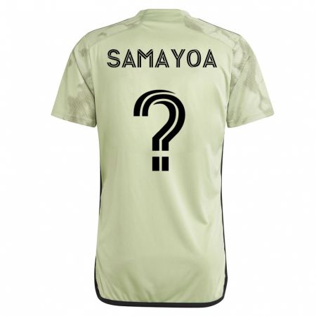 Kandiny Kinder Adriano Samayoa #0 Grün Auswärtstrikot Trikot 2023/24 T-Shirt