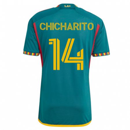 Kandiny Kinder Chicharito #14 Grün Auswärtstrikot Trikot 2023/24 T-Shirt
