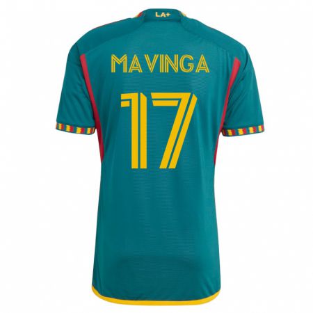 Kandiny Kinder Chris Mavinga #17 Grün Auswärtstrikot Trikot 2023/24 T-Shirt
