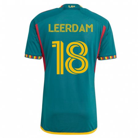 Kandiny Kinder Kelvin Leerdam #18 Grün Auswärtstrikot Trikot 2023/24 T-Shirt