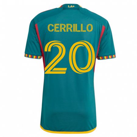 Kandiny Kinder Edwin Cerrillo #20 Grün Auswärtstrikot Trikot 2023/24 T-Shirt