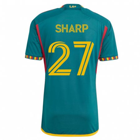 Kandiny Kinder Billy Sharp #27 Grün Auswärtstrikot Trikot 2023/24 T-Shirt