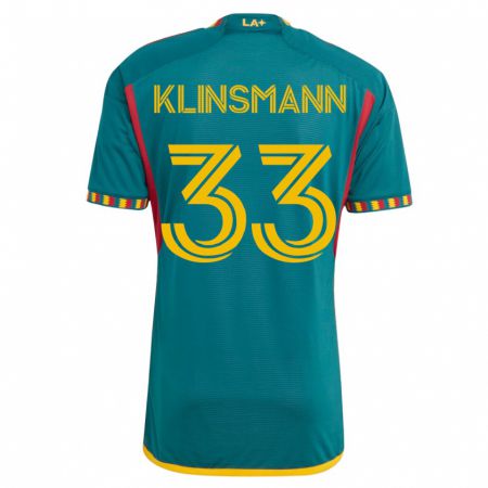 Kandiny Kinder Jonathan Klinsmann #33 Grün Auswärtstrikot Trikot 2023/24 T-Shirt
