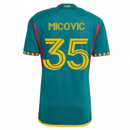 Kandiny Kinder Novak Micovic #35 Grün Auswärtstrikot Trikot 2023/24 T-Shirt