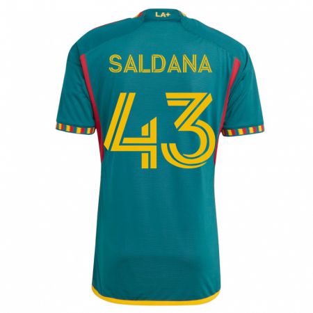 Kandiny Kinder Adam Saldaña #43 Grün Auswärtstrikot Trikot 2023/24 T-Shirt