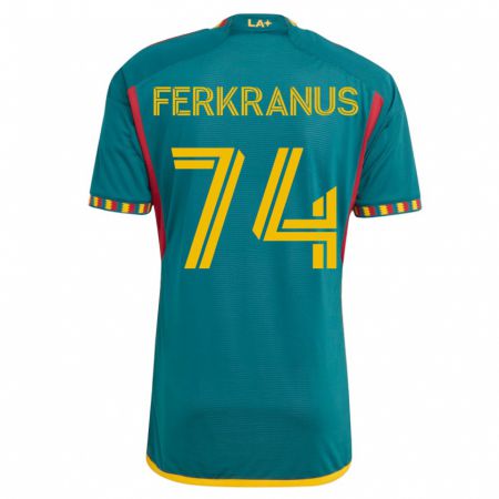 Kandiny Kinder Marcus Ferkranus #74 Grün Auswärtstrikot Trikot 2023/24 T-Shirt