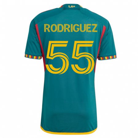 Kandiny Kinder Diego Rodriguez #55 Grün Auswärtstrikot Trikot 2023/24 T-Shirt