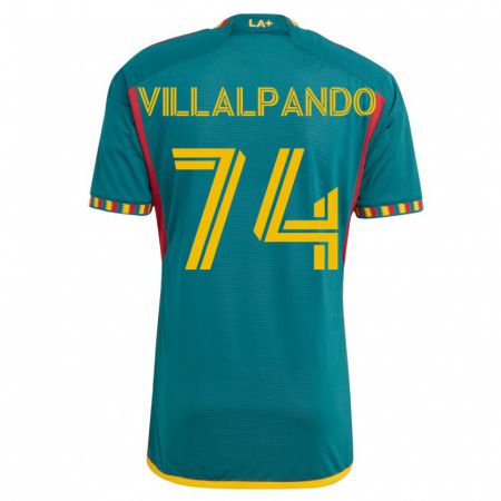 Kandiny Kinder Sergio Villalpando #74 Grün Auswärtstrikot Trikot 2023/24 T-Shirt
