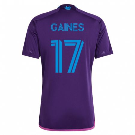 Kandiny Kinder Mckinze Gaines #17 Violett Auswärtstrikot Trikot 2023/24 T-Shirt