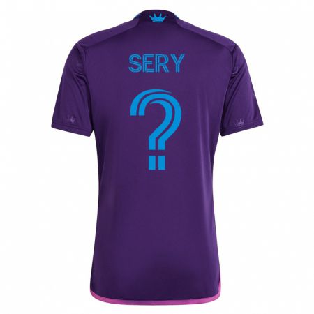 Kandiny Kinder Sam Sery #0 Violett Auswärtstrikot Trikot 2023/24 T-Shirt