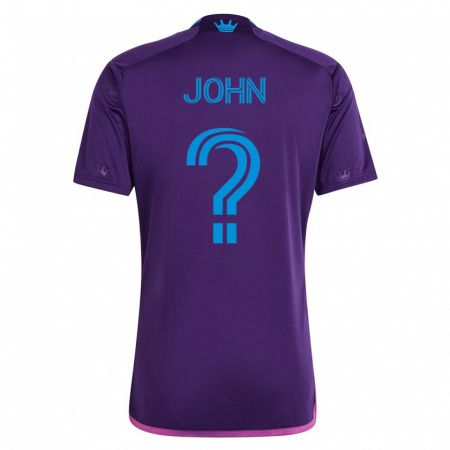 Kandiny Kinder Aron John #0 Violett Auswärtstrikot Trikot 2023/24 T-Shirt