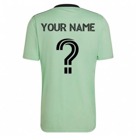 Kandiny Kinder Ihren Namen #0 Hellgrün Auswärtstrikot Trikot 2023/24 T-Shirt